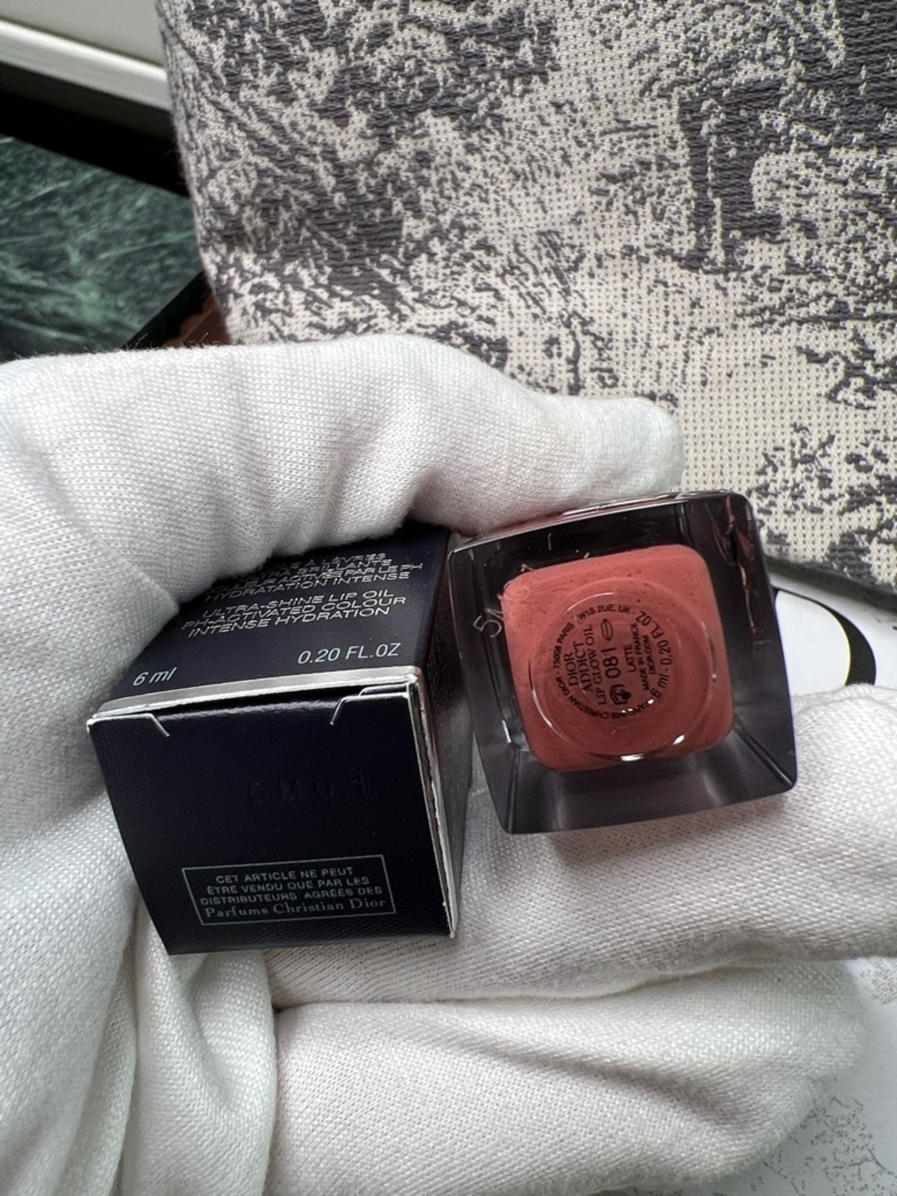 Dior Canvas Tote Beauty Bag With Dior Addict Lip Glow Oil (081) NWOT With Box - Picture 17 of 17